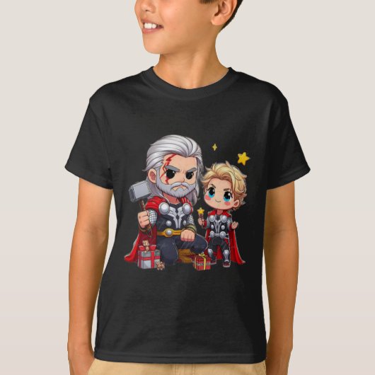 チビ(小さくかわいく書いた感じ)トールとソン Tシャツ (正面)