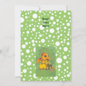チビ（小さくかわいく書いた感じ）ドラゴン 招待状 (裏面)