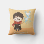 チビ(小さくかわいく書いた感じ)ハリーポッター™パトロナス クッション (裏面)