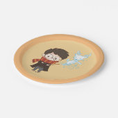 チビ(小さくかわいく書いた感じ)ハリーポッター™パトロナス ペーパープレート (アングル)