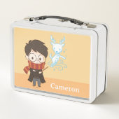 チビ（小さくかわいく書いた感じ）ハリーポッター™パトロナス メタルランチボックス (裏面)