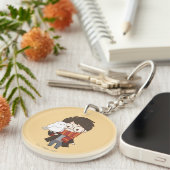 チビ(小さくかわいく書いた感じ)ハリーポッター™ & Hedwig キーホルダー (正面右)