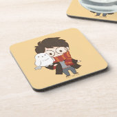 チビ（小さくかわいく書いた感じ）ハリーポッター™ & Hedwig コースター (左側)