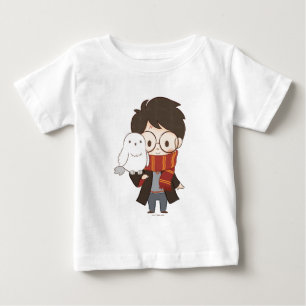 チビ（小さくかわいく書いた感じ）ハリーポッター™ & Hedwig ベビーTシャツ