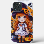 チビ（小さくかわいく書いた感じ）ハロウィーンスタイルかわいいハロウィンギフト Case-Mate iPhoneケース (裏面)