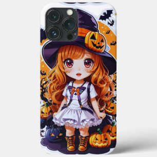 チビ(小さくかわいく書いた感じ)ハロウィーンスタイルかわいいハロウィンギフト iPhone 13 PRO MAXケース