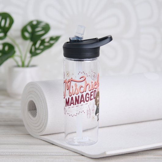 チビ(小さくかわいく書いた感じ)ハーマイオニー「いたずら管理中」 ウォーターボトル (ヨガ)