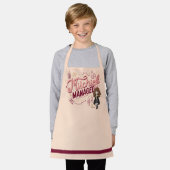 チビ（小さくかわいく書いた感じ）ハーマイオニー「いたずら管理中」 エプロン (着用した状態)