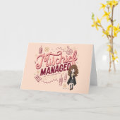 チビ（小さくかわいく書いた感じ）ハーマイオニー「いたずら管理中」 カード (黄色い花)