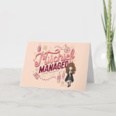 チビ（小さくかわいく書いた感じ）ハーマイオニー「いたずら管理中」 カード (正面)