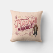 チビ(小さくかわいく書いた感じ)ハーマイオニー「いたずら管理中」 クッション (正面)