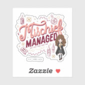 チビ(小さくかわいく書いた感じ)ハーマイオニー「いたずら管理中」 シール (シート)