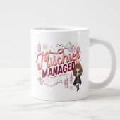 チビ(小さくかわいく書いた感じ)ハーマイオニー「いたずら管理中」 ジャンボコーヒーマグカップ (右)