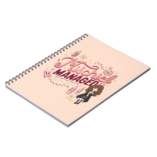 チビ(小さくかわいく書いた感じ)ハーマイオニー「いたずら管理中」 ノートブック (左側)