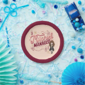 チビ（小さくかわいく書いた感じ）ハーマイオニー「いたずら管理中」 ペーパープレート (パーティー)