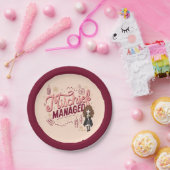 チビ（小さくかわいく書いた感じ）ハーマイオニー「いたずら管理中」 ペーパープレート (パーティー)