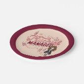 チビ（小さくかわいく書いた感じ）ハーマイオニー「いたずら管理中」 ペーパープレート (アングル)