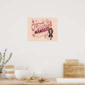 チビ（小さくかわいく書いた感じ）ハーマイオニー「いたずら管理中」 ポスター (キッチン)