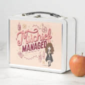 チビ(小さくかわいく書いた感じ)ハーマイオニー「いたずら管理中」 メタルランチボックス (インサイチュ)