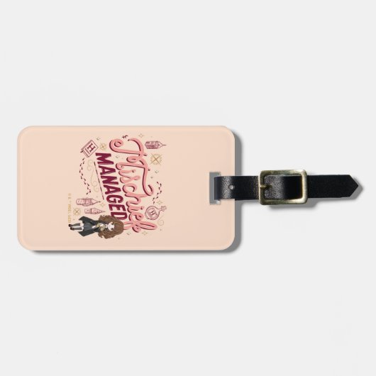 チビ(小さくかわいく書いた感じ)ハーマイオニー「いたずら管理中」 ラゲッジタグ (正面横)