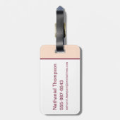 チビ(小さくかわいく書いた感じ)ハーマイオニー「いたずら管理中」 ラゲッジタグ (裏面縦)