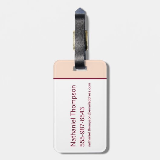 チビ(小さくかわいく書いた感じ)ハーマイオニー「いたずら管理中」 ラゲッジタグ (裏面縦)