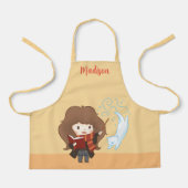 チビ(小さくかわいく書いた感じ)ハーマイオネグレンガパトロウス エプロン (正面)