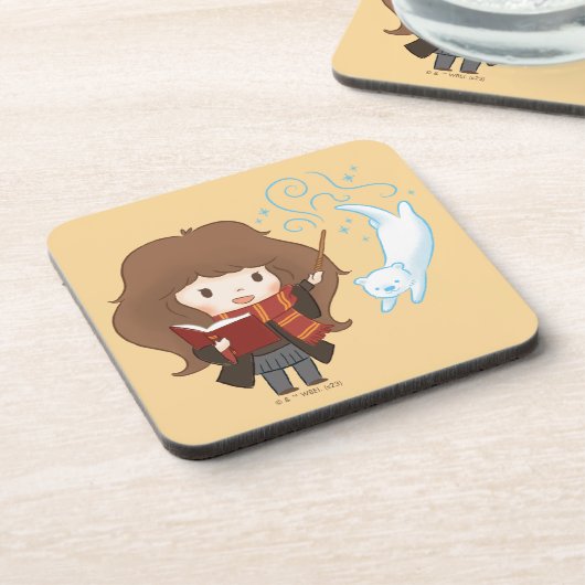 チビ（小さくかわいく書いた感じ）ハーマイオネグレンガパトロウス コースター (左側)