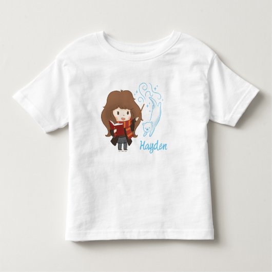 チビ（小さくかわいく書いた感じ）ハーマイオネグレンガパトロウス トドラーTシャツ (正面)