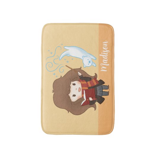 チビ（小さくかわいく書いた感じ）ハーマイオネグレンガパトロウス バスマット (正面縦)