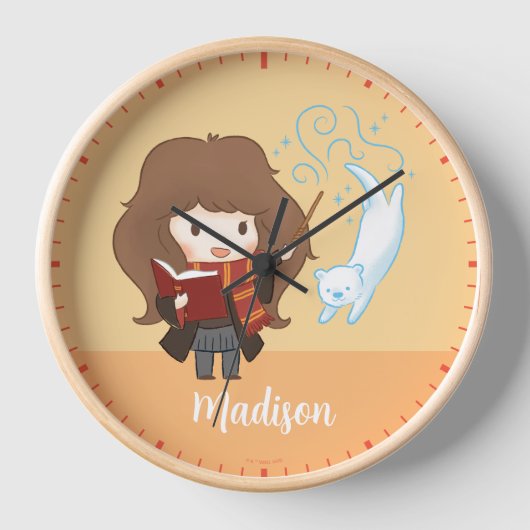 チビ(小さくかわいく書いた感じ)ハーマイオネグレンガパトロウス 壁時計 (正面)