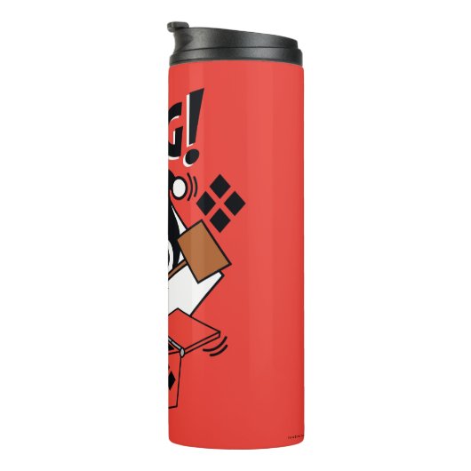 チビ(小さくかわいく書いた感じ)ハーレークインアボックス付きハンマー タンブラー (回転右)