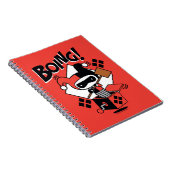 チビ(小さくかわいく書いた感じ)ハーレークインアボックス付きハンマー ノートブック (右側)