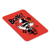 チビ(小さくかわいく書いた感じ)ハーレークインアボックス付きハンマー マグネット (右側)