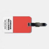 チビ(小さくかわいく書いた感じ)ハーレークインアボックス付きハンマー ラゲッジタグ (裏面横)