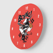 チビ(小さくかわいく書いた感じ)ハーレークインアボックス付きハンマー ラージ壁時計 (傾斜)