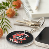 チビ(小さくかわいく書いた感じ)ハーレークインスプリット キーホルダー (正面右)