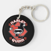 チビ(小さくかわいく書いた感じ)ハーレークインスプリット キーホルダー (裏面)