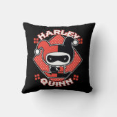 チビ（小さくかわいく書いた感じ）ハーレークインスプリット クッション (裏面)