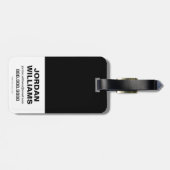 チビ(小さくかわいく書いた感じ)ハーレークインスプリット ラゲッジタグ (裏面横)