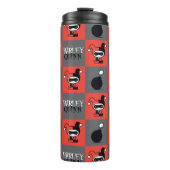 チビ(小さくかわいく書いた感じ)ハーレークイン市松模様にパターン タンブラー (正面)