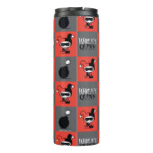 チビ(小さくかわいく書いた感じ)ハーレークイン市松模様にパターン タンブラー (裏面)