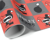 チビ(小さくかわいく書いた感じ)ハーレークイン市松模様にパターン ラッピングペーパー (ロールコーナー)