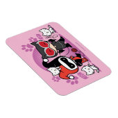 チビ(小さくかわいく書いた感じ)ハーレークイン&チビ(小さくかわいく書いた感じ)キャットウーマンウィ マグネット (右側)