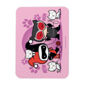 チビ(小さくかわいく書いた感じ)ハーレークイン&チビ(小さくかわいく書いた感じ)キャットウーマンウィ マグネット (縦)