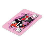 チビ(小さくかわいく書いた感じ)ハーレークイン&チビ(小さくかわいく書いた感じ)キャットウーマンウィ マグネット (左側)