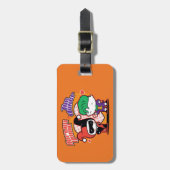 チビ(小さくかわいく書いた感じ)ハーレークイン&チビ(小さくかわいく書いた感じ)ジョーカーハート ラゲッジタグ (正面縦)