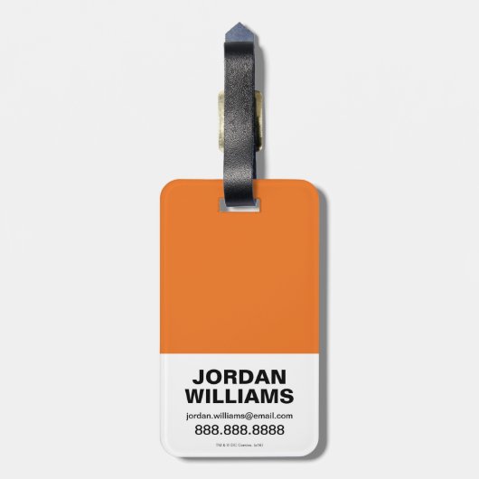 チビ(小さくかわいく書いた感じ)ハーレークイン&チビ(小さくかわいく書いた感じ)ジョーカーハート ラゲッジタグ (裏面縦)