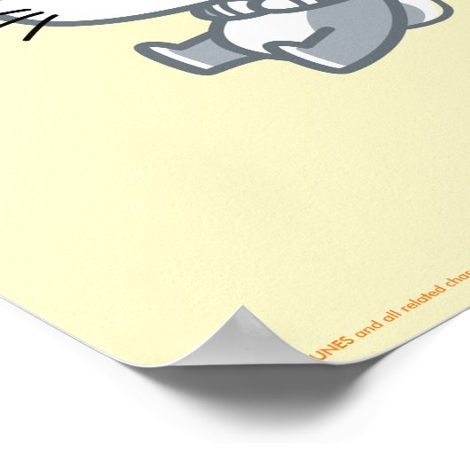 チビ(小さくかわいく書いた感じ)バグBUNNY™、TWETY™、TAZ™ ポスター (角)