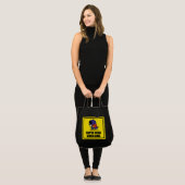 チビ(小さくかわいく書いた感じ)バットウーマンすごいヒーロークロッシングサイン トートバッグ (正面(モデル))